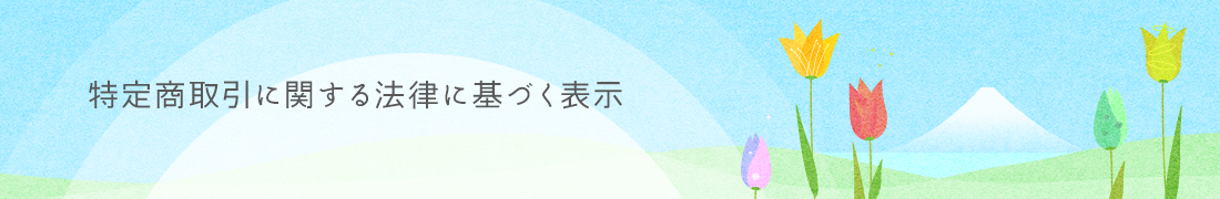 特定商取引に関する法律に基づく表示