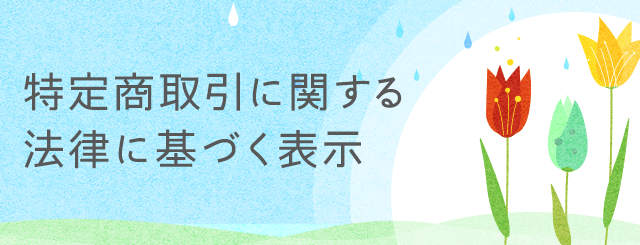 特定商取引に関する法律に基づく表示